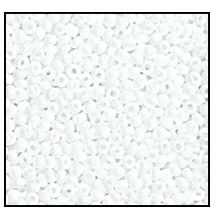 13/0 Preciosa Charlotte Beads - Opaque Chalk White (25 grams)***