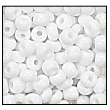 8/0 Preciosa Seed Beads - Opaque Chalk White