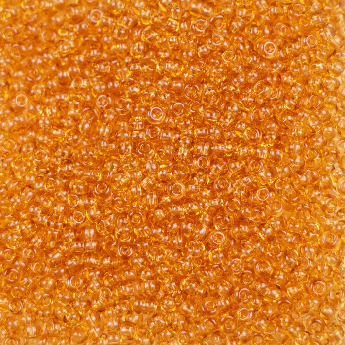 10/0 Preciosa Seed Beads - Transparent Topaz