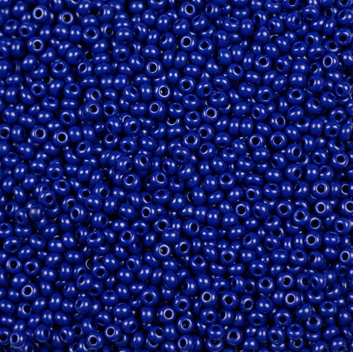 10/0 Preciosa Seed Beads- Opaque Deep Blue