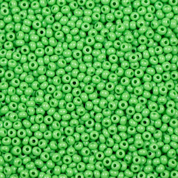 10/0 Preciosa Seed Beads- Opaque Light Green