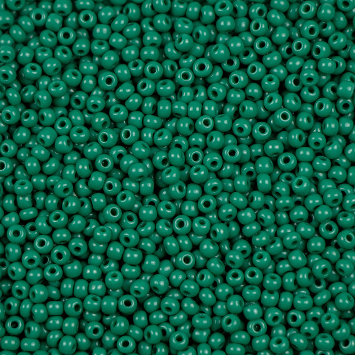 10/0 Preciosa Seed Beads- Opaque Forest Green
