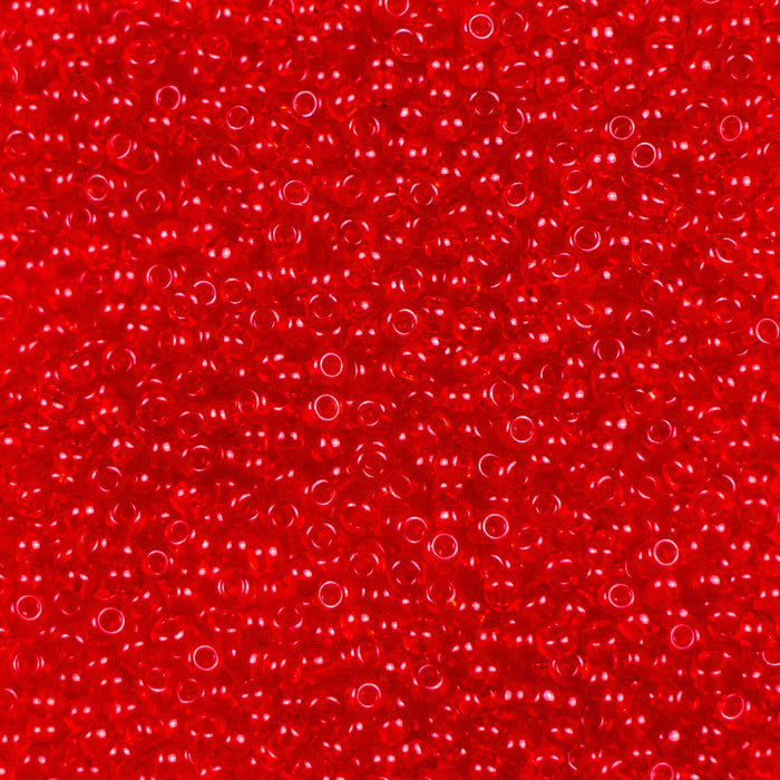 10/0 Preciosa Seed Beads - Transparent Red