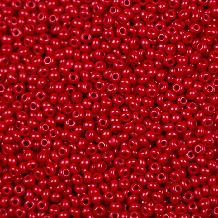 10/0 Preciosa Seed Beads- Opaque Dark Red