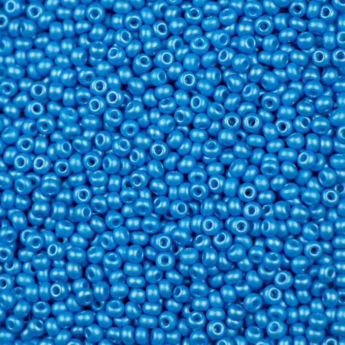 10/0 Preciosa Seed Beads - PermaLux Dyed Chalk Dark Turquoise