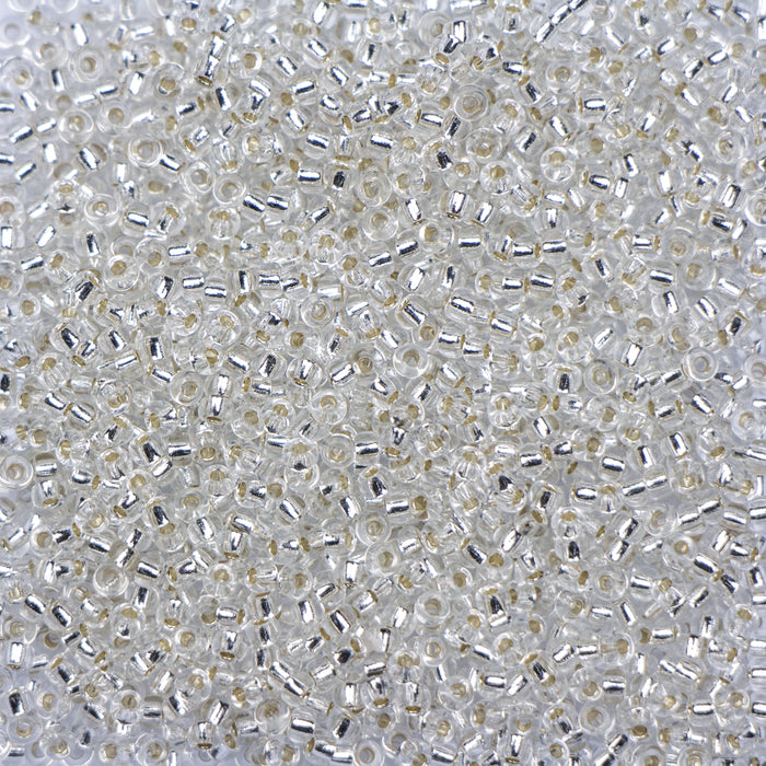 11/0 Miyuki SEED Bead Pack - Silverlined Crystal