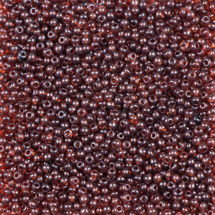 11/0 Preciosa Seed Beads - Transparent Smoke Topaz