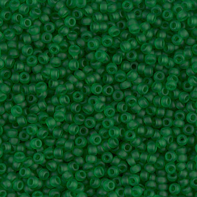 11/0 Miyuki SEED Bead - Matte Transparent Green