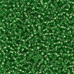 11/0 Miyuki SEED Bead - Silverlined Light Green
