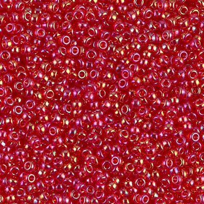 11/0 Miyuki SEED Bead - Transparent Dark Red AB