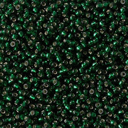 11/0 Miyuki SEED Bead - Silverlined Dark Emerald