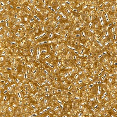 11/0 Miyuki SEED Bead - Silverlined Light Gold