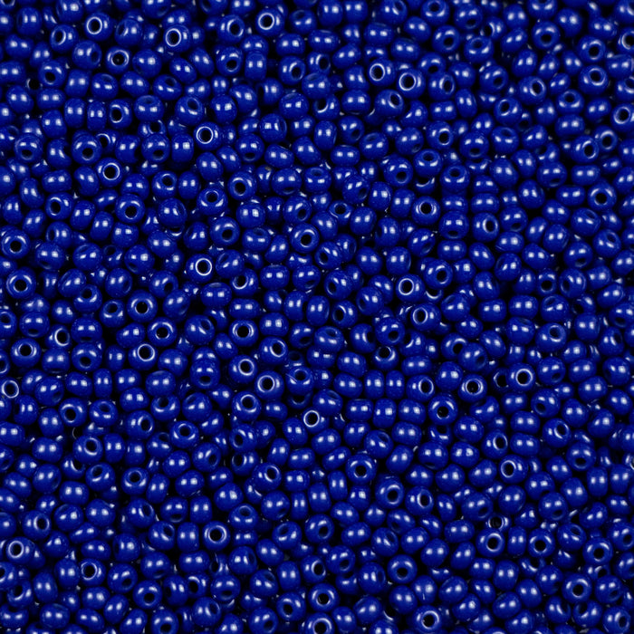 11/0 Preciosa Seed Beads - Opaque Deep Blue