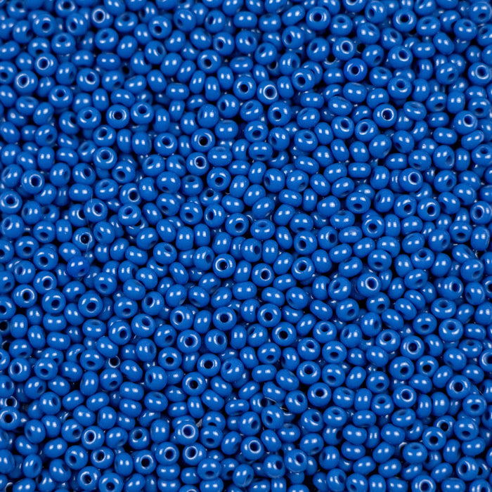 11/0 Preciosa Seed Beads - Opaque Teal Blue