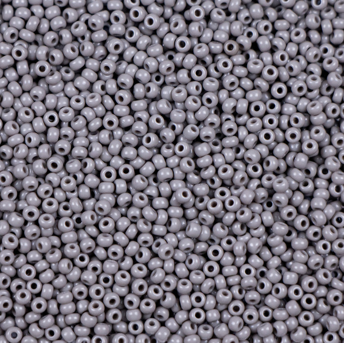 11/0 Preciosa Seed Beads - Opaque Grey
