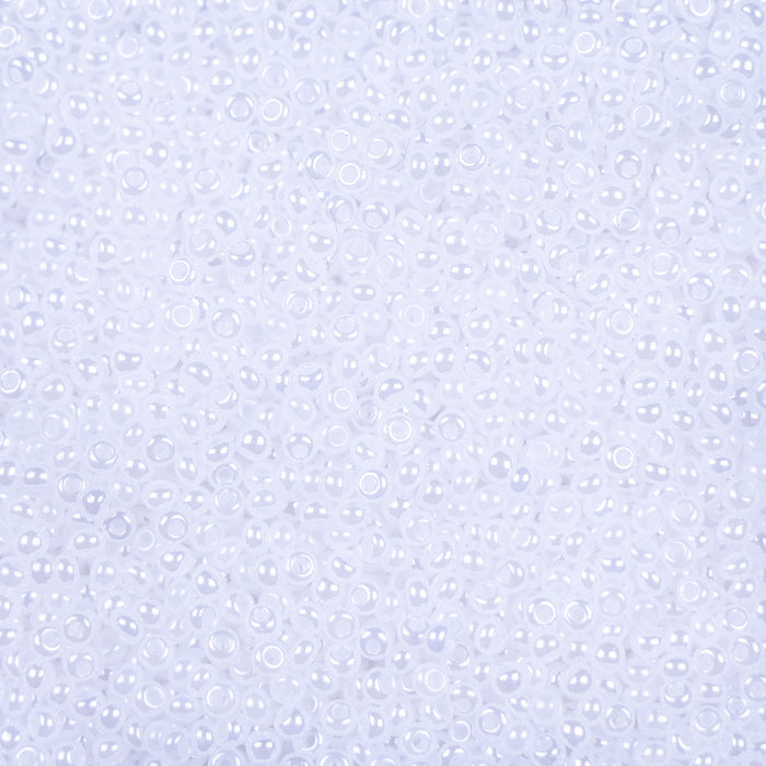 11/0 Preciosa Seed Beads - White Ceylon