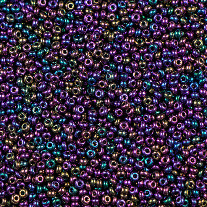 11/0 Preciosa Seed Beads - Metallic Purple Iris
