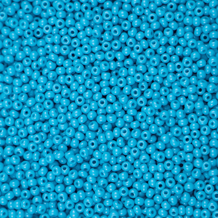 11/0 Preciosa Seed Beads - Opaque Medium Turquoise