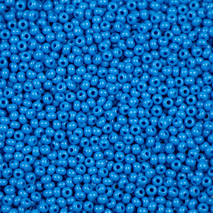 11/0 Preciosa Seed Beads - Opaque Blue Turquoise
