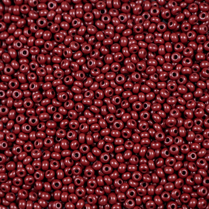 11/0 Preciosa Seed Beads - Opaque Rust
