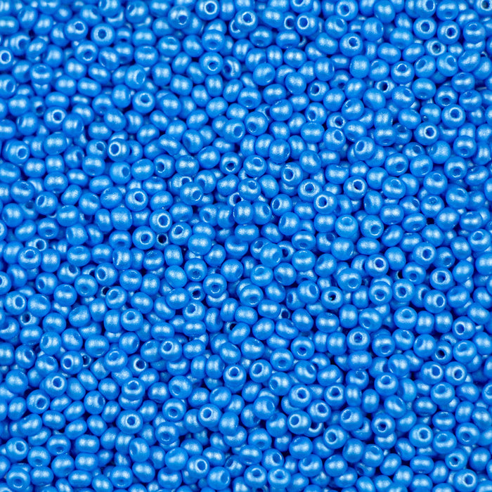 11/0 Preciosa Seed Beads - PermaLux Dyed Chalk Light Blue