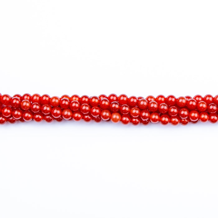 6mm Round Carnelian - 16 inch Strand