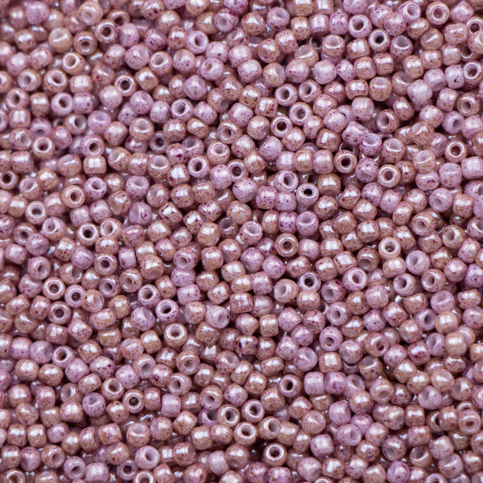 11/0 TOHO SEED - Marbled Opaque Beige Pink