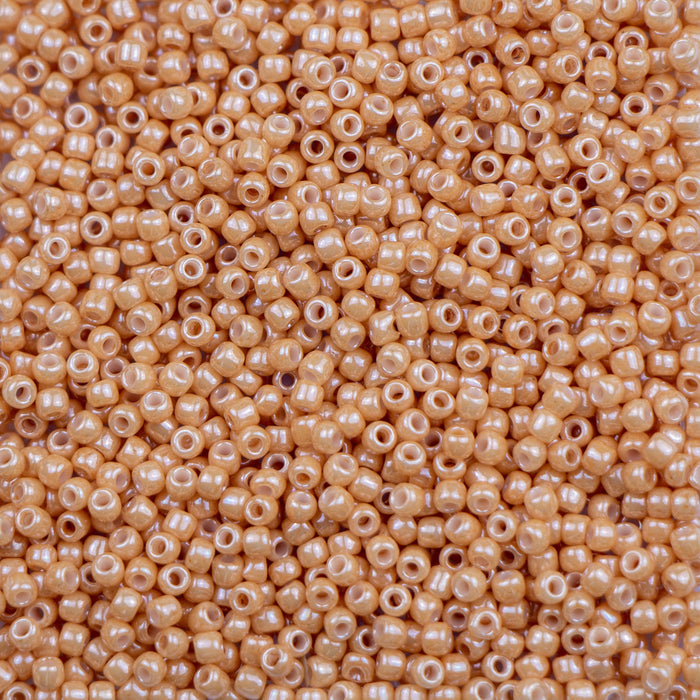 11/0 TOHO Seed Bead - Opaque-Lustered Dark Beige