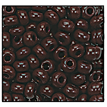 10/0 Preciosa Seed Beads- Opaque Dark Brown