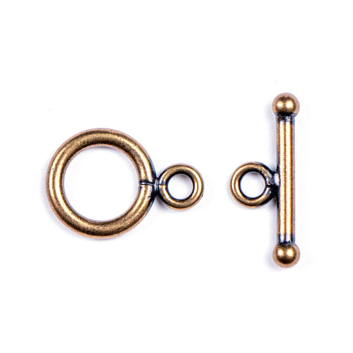 13mm Simple Toggle Clasp Set - Antique Brass Plated***