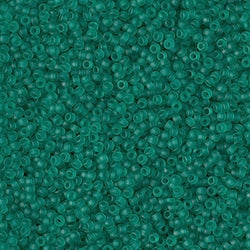 15/0 Miyuki SEED Bead - Matte Transparent Emerald