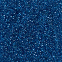 15/0 Miyuki SEED Bead - Transparent  Capri Blue