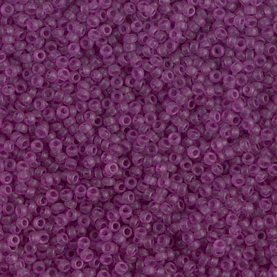 15/0 Miyuki SEED Bead - Dyed Semi-Frosted Transparent  Lavender