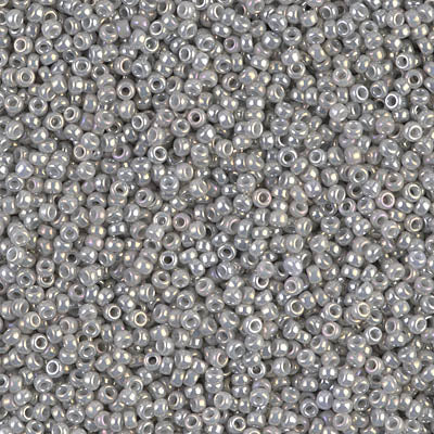 15/0 Miyuki SEED Bead - Opaque Grey Luster