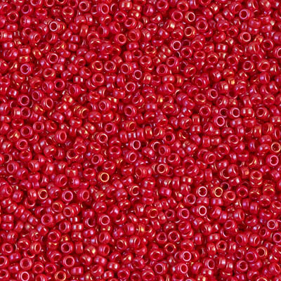 15/0 Miyuki SEED Bead - Opaque Red Luster