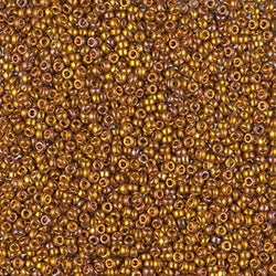 15/0 Miyuki SEED Bead - 24kt Dark Yellow Gold