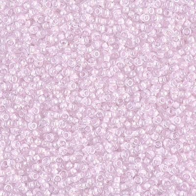 15/0 Miyuki SEED Bead - Pink Lined Crystal