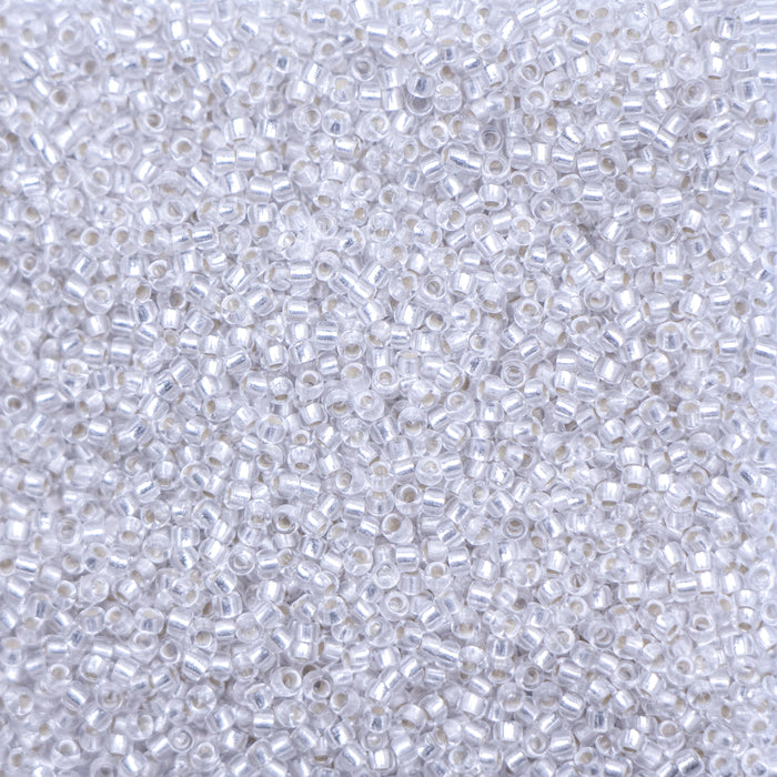 15/0 TOHO Seed Bead - Silver-Lined Frosted Crystal