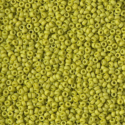 15/0 Miyuki SEED Bead - Matte Opaque Lime