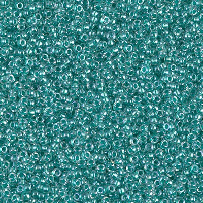 15/0 Miyuki SEED Bead - Sparkling Aqua Green Lined Crystal AB