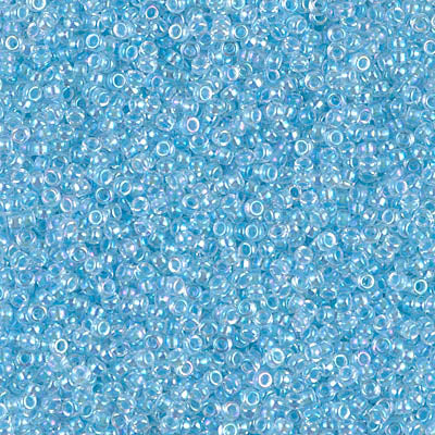 15/0 Miyuki SEED Bead - Glacier BlueLined Crystal AB