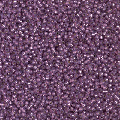15/0 Miyuki SEED Bead - Duracoat Silverlined Dyed Dark Lilac