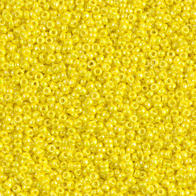 15/0 Miyuki SEED Bead - Opaque Yellow AB