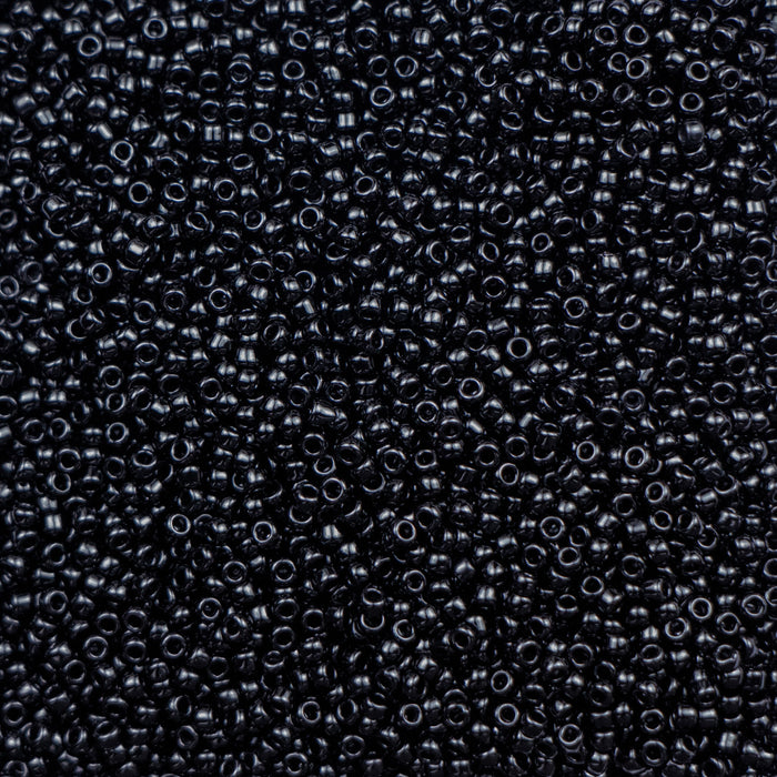 15/0 TOHO Seed Bead - Opaque Jet