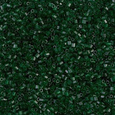 15/0 Cut Miyuki SEED Bead - Transparent Dark Emerald