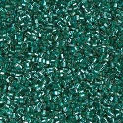 15/0 Cut Miyuki SEED Bead - Silverlined Emerald