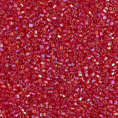 15/0 Cut Miyuki SEED Bead - Transparent Red AB