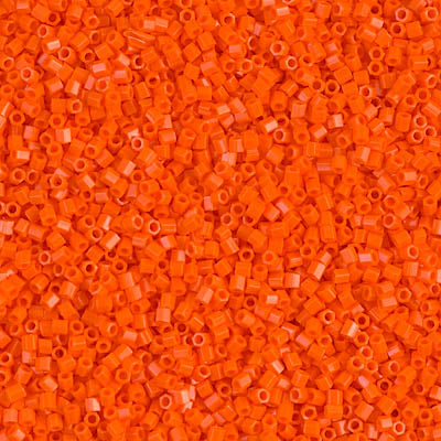15/0 Cut Miyuki SEED Bead - Opaque Orange