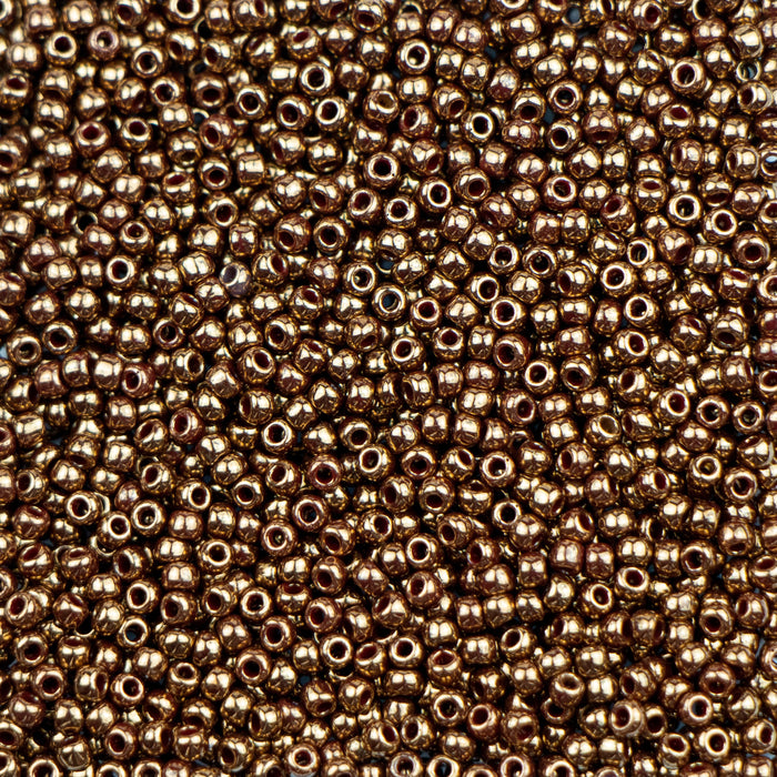 11/0 TOHO Seed Bead - Gilded Marble Brown