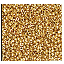 11/0 Preciosa Charlotte Beads - Metallic Gold (25 grams)***